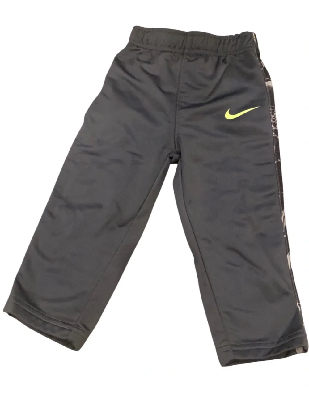 Nike Kids Charcoal Gray and Neon Yellow Two-Piece Tracksuit Set - Picture 2 of 8